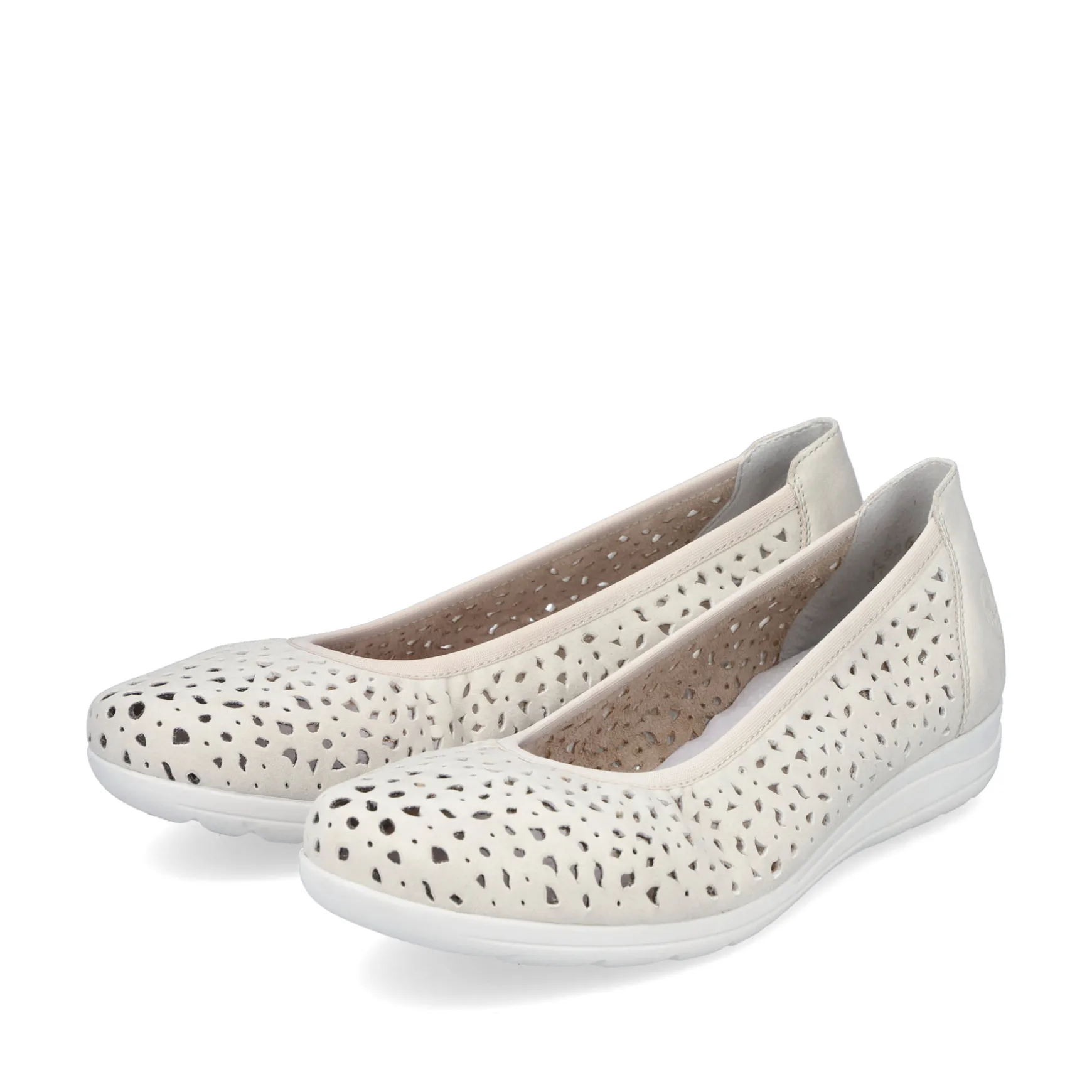 Rieker Damen Ballerinas helllbeige