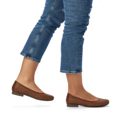 Rieker Damen Ballerinas kastanienbraun