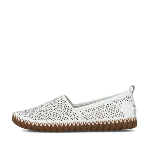 Rieker Damen Ballerinas reinweiss