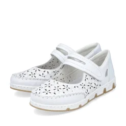 Rieker Damen Ballerinas reinweiss