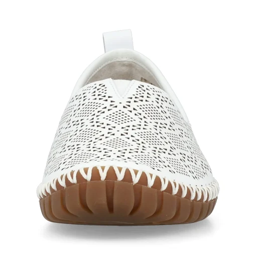 Rieker Damen Ballerinas reinweiss