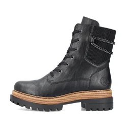 Rieker Damen Biker Boots asphaltschwarz