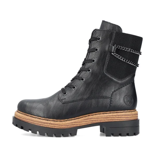 Rieker Damen Biker Boots asphaltschwarz