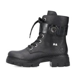 Rieker Damen Biker Boots tiefschwarz