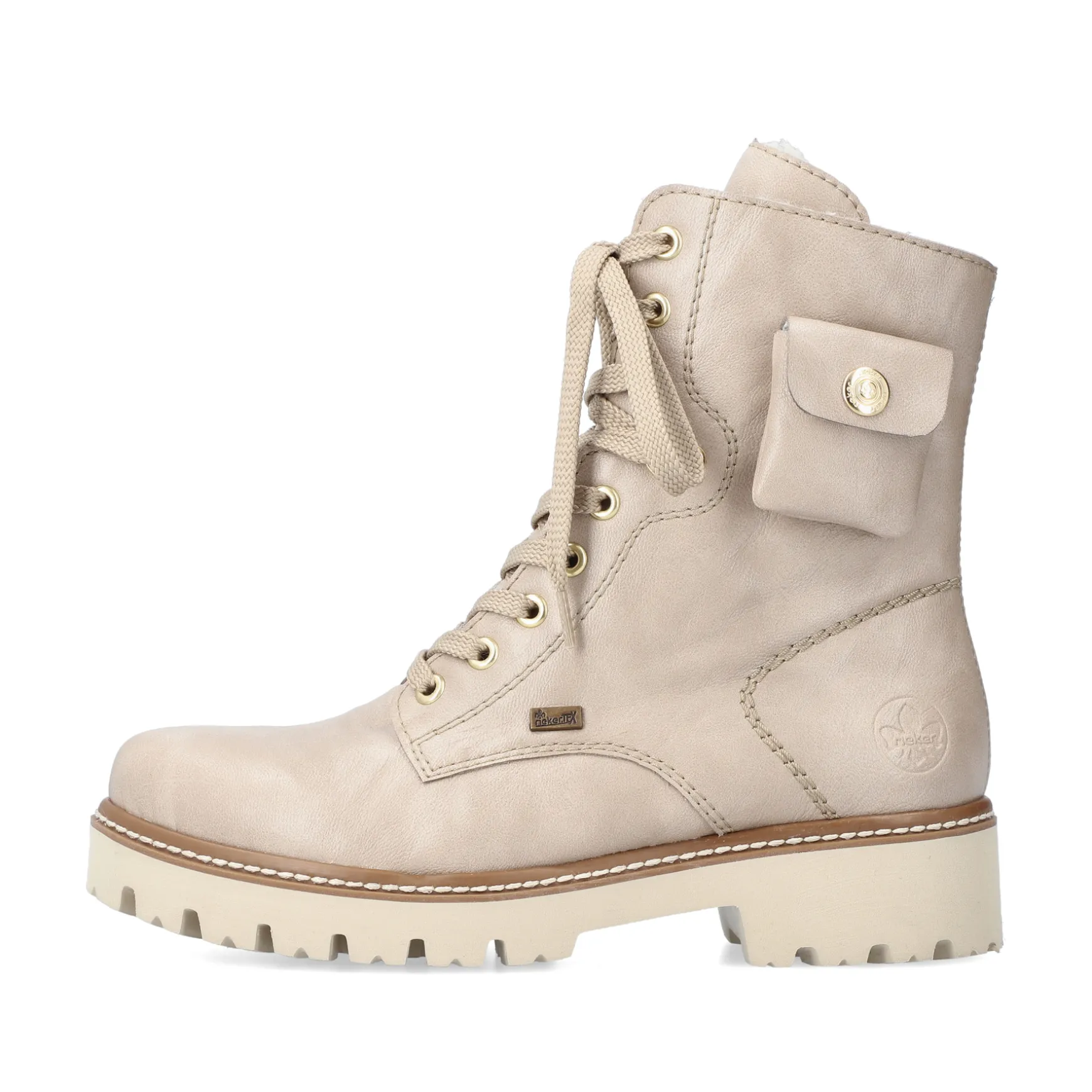 Rieker Damen Biker Boots hellbeige
