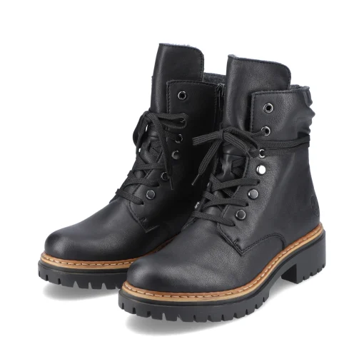 Rieker Damen Biker Boots tiefschwarz