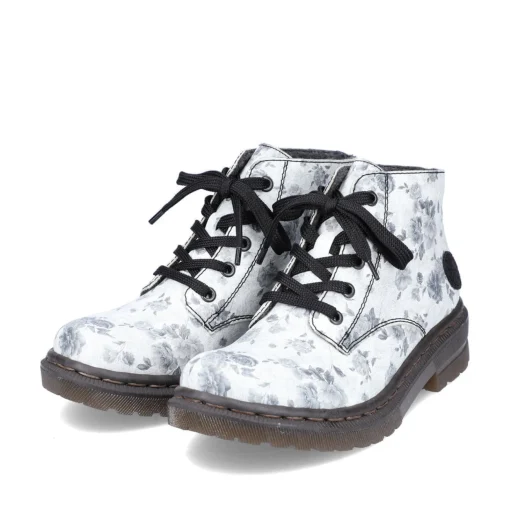 Rieker Damen Biker Boots silberweiß