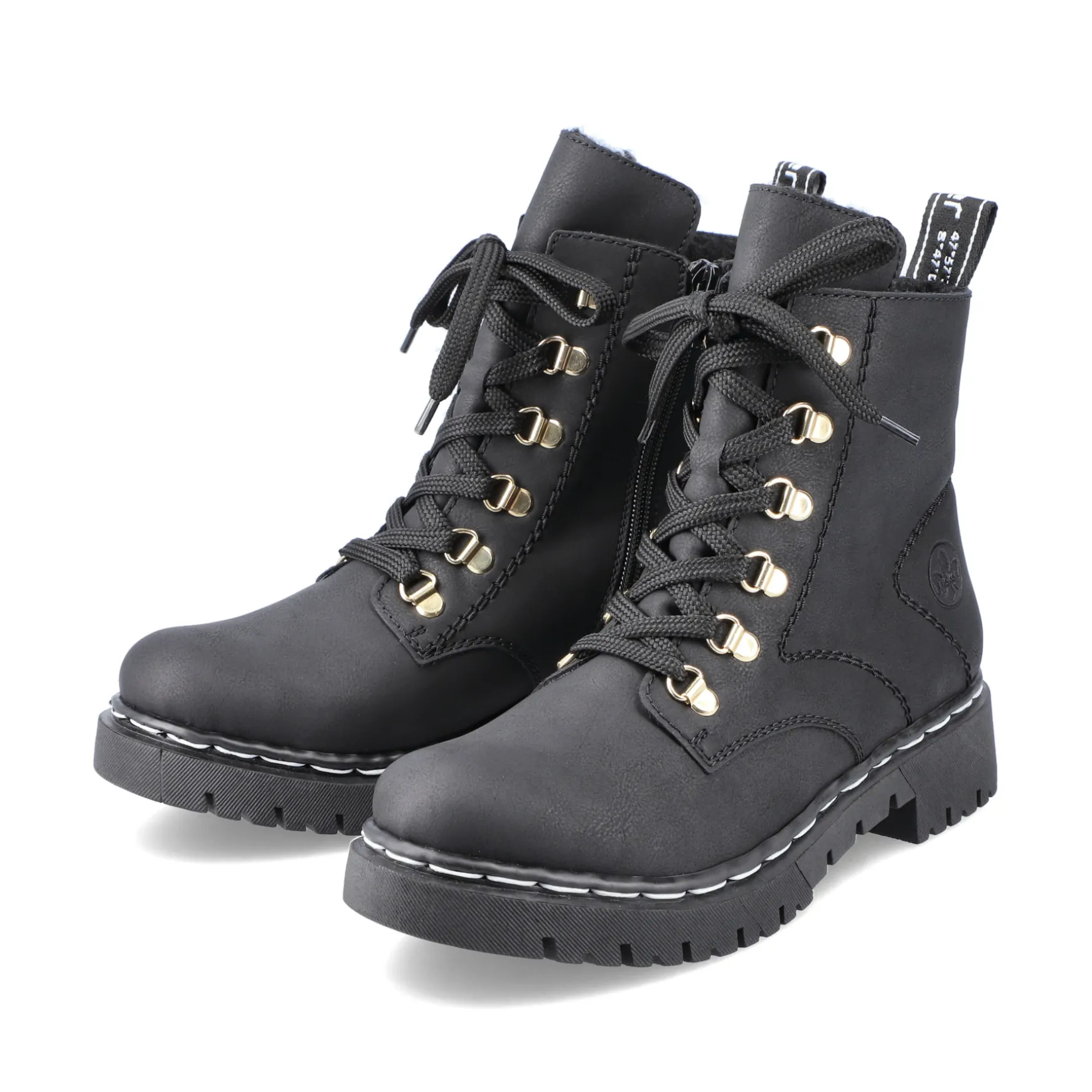 Rieker Damen Biker Boots tiefschwarz