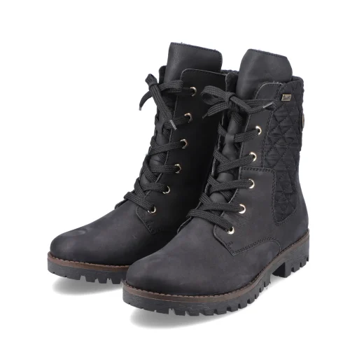 Rieker Damen Biker Boots tiefschwarz