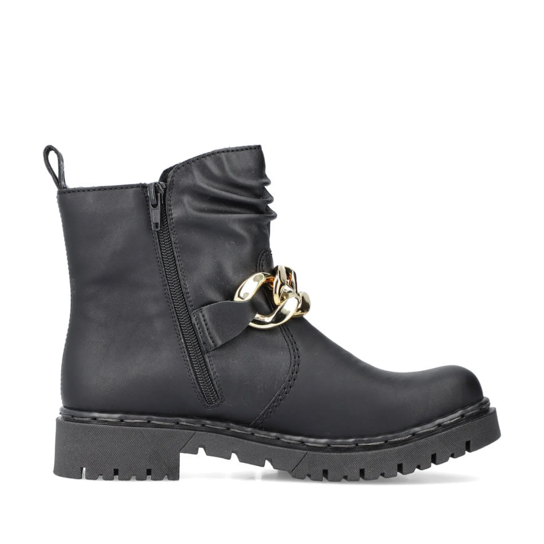 Rieker Damen Biker Boots tiefschwarz