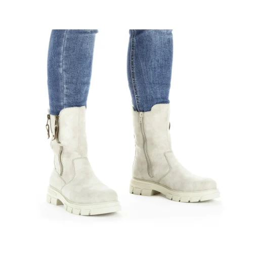 Rieker Damen Biker Boots hellbeige