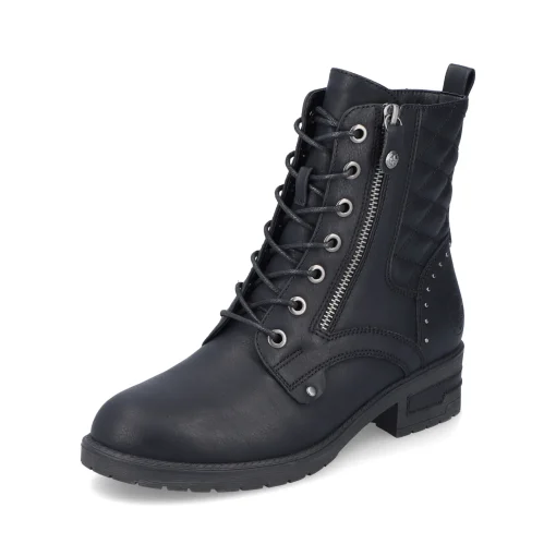 Rieker Damen Biker Boots nachtschwarz