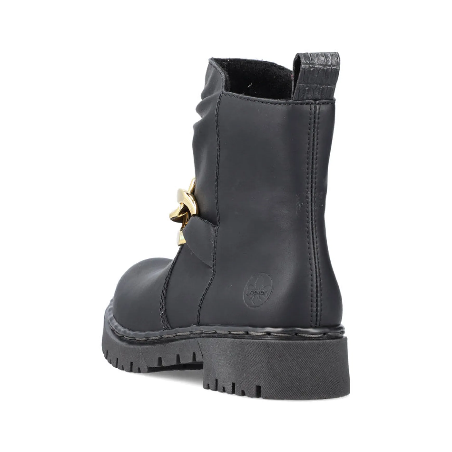 Rieker Damen Biker Boots tiefschwarz