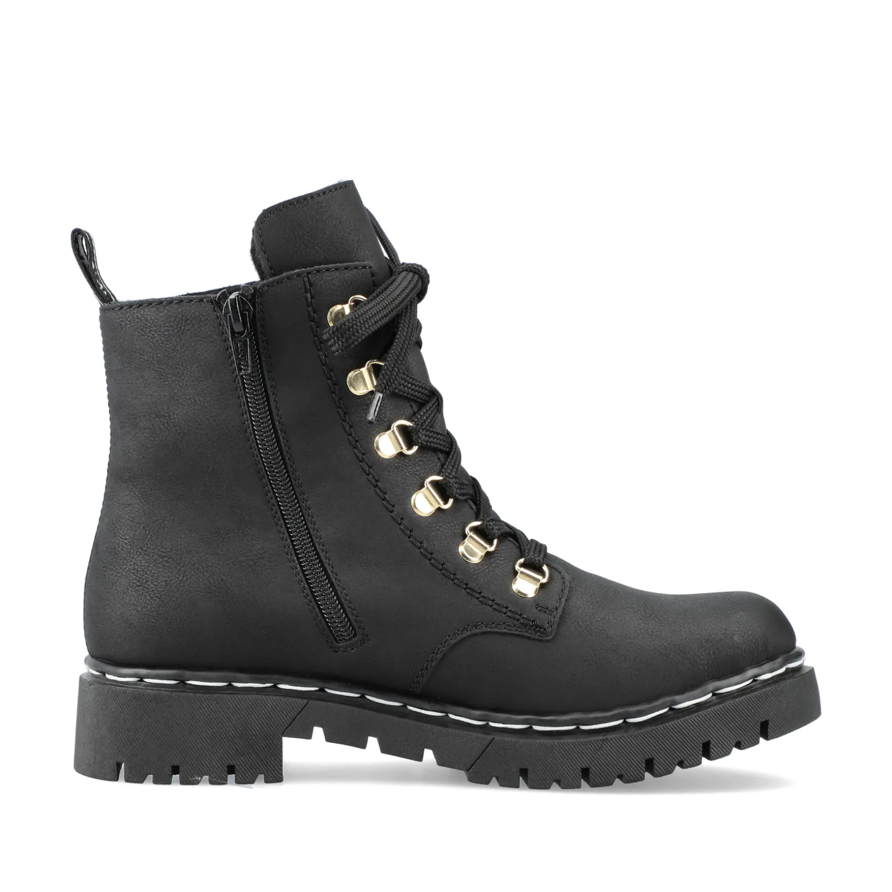 Rieker Damen Biker Boots tiefschwarz