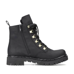 Rieker Damen Biker Boots tiefschwarz