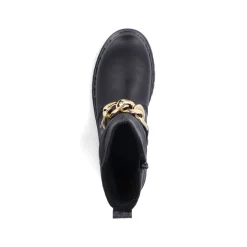 Rieker Damen Biker Boots tiefschwarz