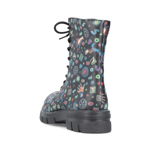 Rieker Damen Biker Boots multi-schwarz
