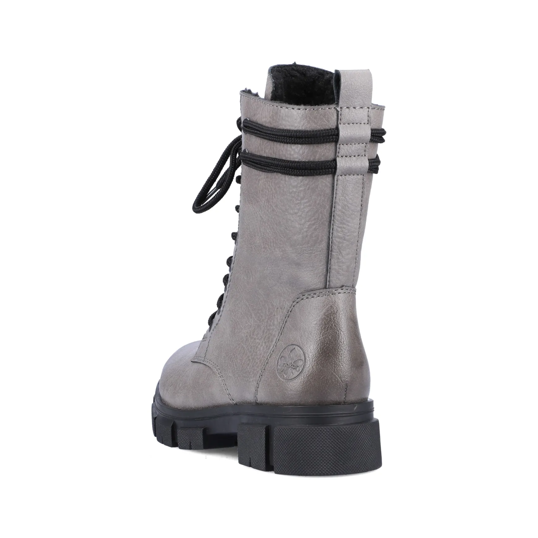 Rieker Damen Biker Boots steingrau-schwarz