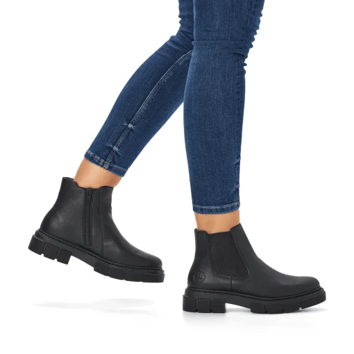 Rieker Damen Chelsea Boots graphitschwarz