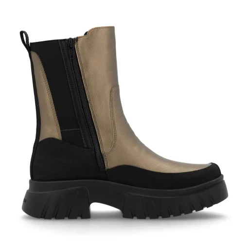 Rieker Damen Chelsea Boots bronze-schwarz