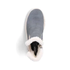 Rieker Damen Chelsea Boots graublau-beige