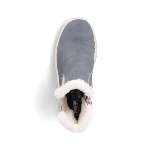 Rieker Damen Chelsea Boots graublau-beige