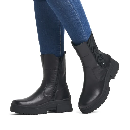 Rieker Damen Chelsea Boots deep black