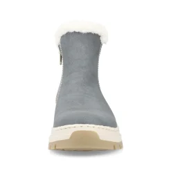 Rieker Damen Chelsea Boots graublau-beige