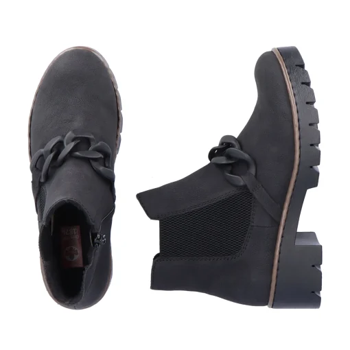 Rieker Damen Chelsea Boots tiefschwarz