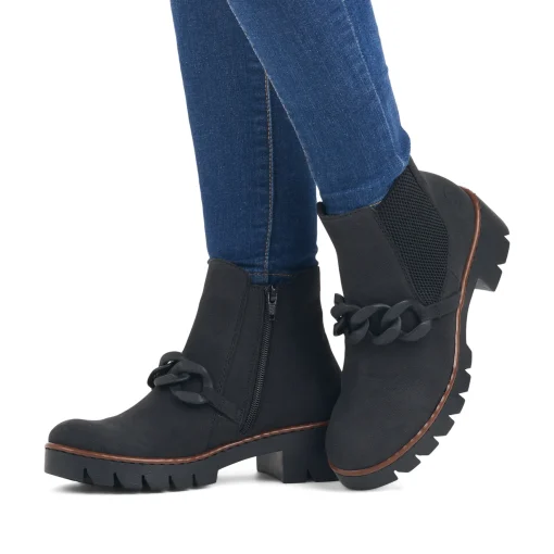 Rieker Damen Chelsea Boots tiefschwarz