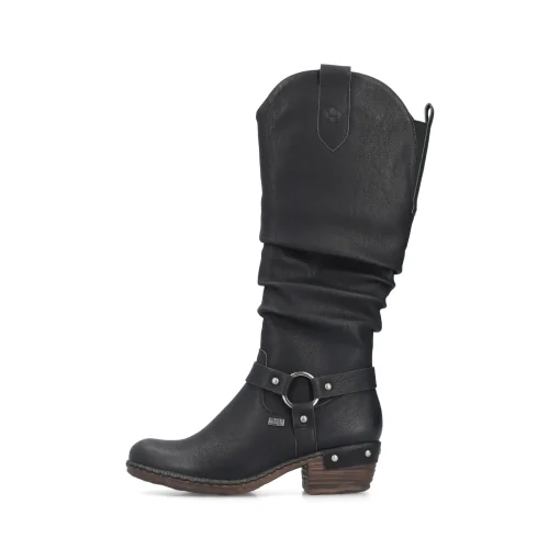 Rieker Damen Hochschaftstiefel nachtschwarz