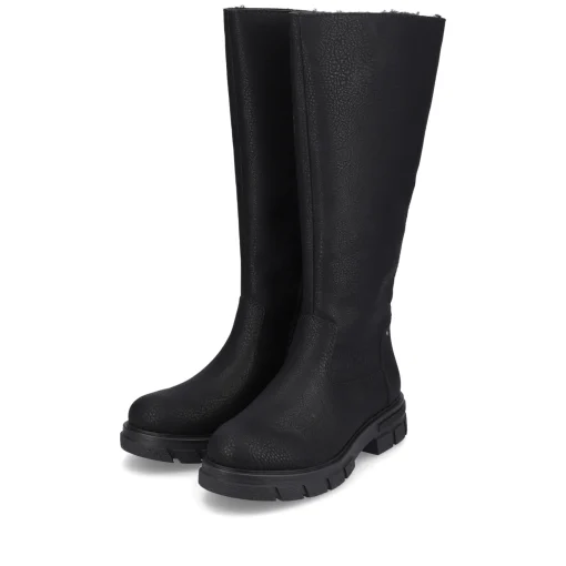 Rieker Damen Hochschaftstiefel tiefschwarz