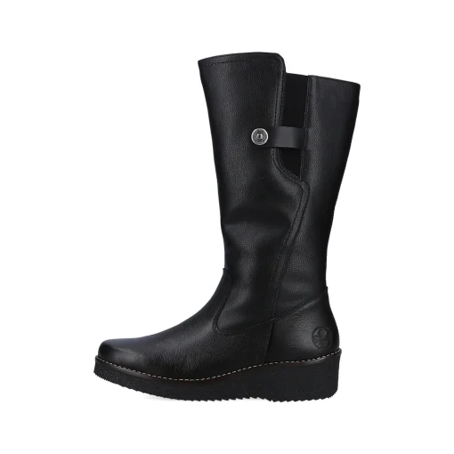 Rieker Damen Hochschaftstiefel tiefschwarz