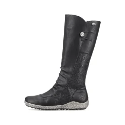 Rieker Damen Hochschaftstiefel tiefschwarz