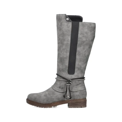 Rieker Damen Hochschaftstiefel stahlgrau