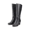 Rieker Damen Hochschaftstiefel tiefschwarz