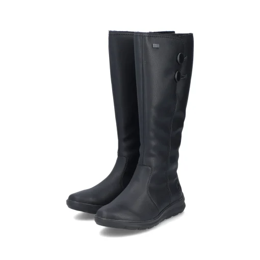 Rieker Damen Hochschaftstiefel nachtschwarz