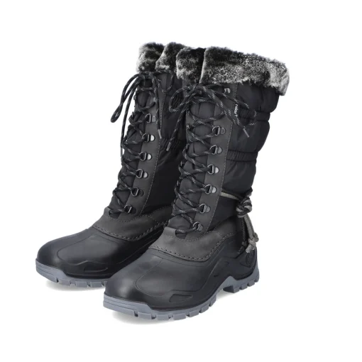Rieker Damen Hochschaftstiefel tiefschwarz