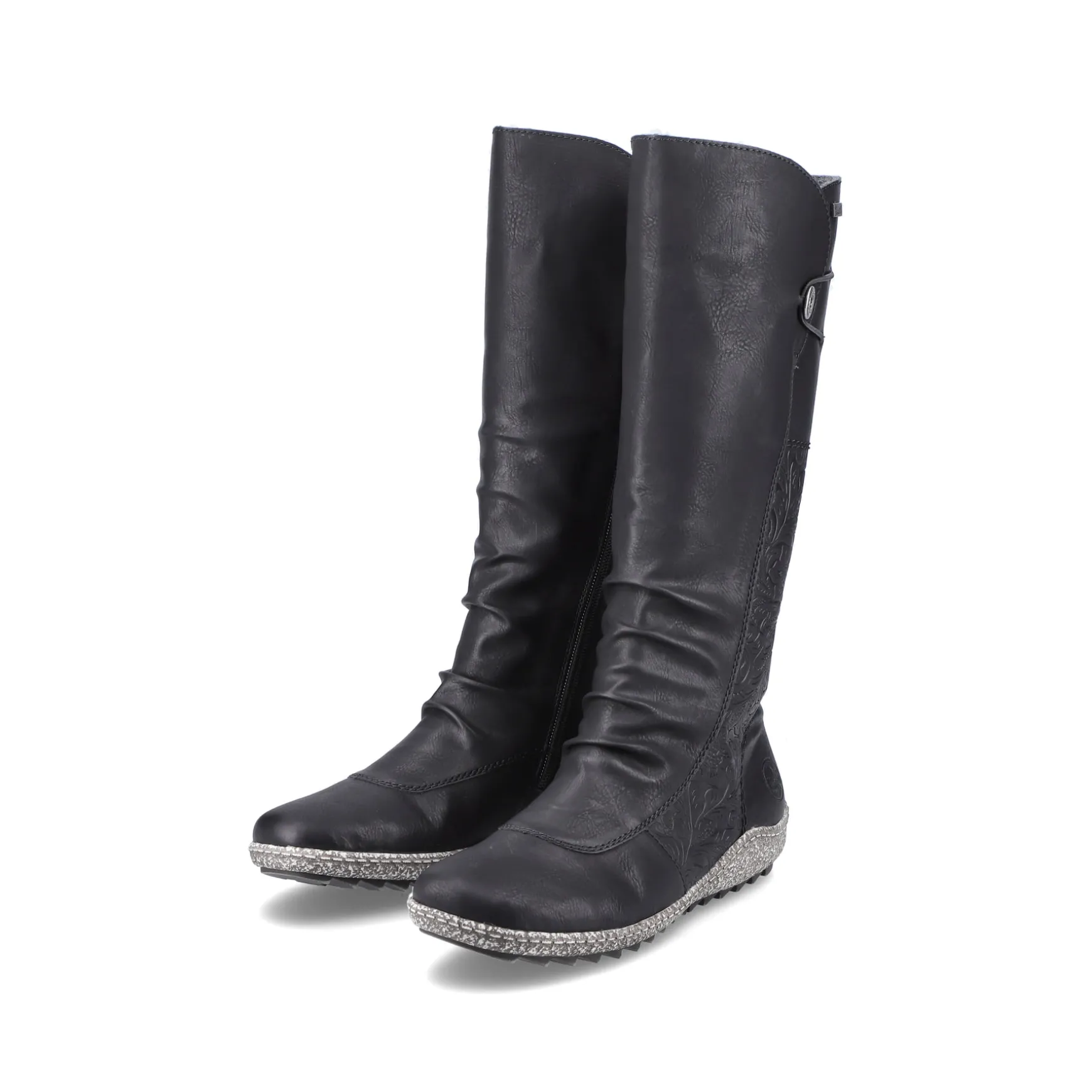 Rieker Damen Hochschaftstiefel tiefschwarz