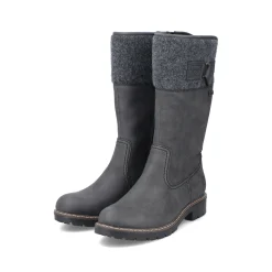 Rieker Damen Hochschaftstiefel graphitgrau