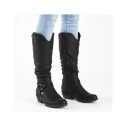 Rieker Damen Hochschaftstiefel nachtschwarz