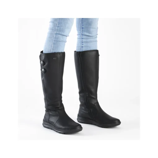 Rieker Damen Hochschaftstiefel nachtschwarz
