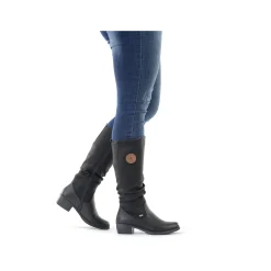 Rieker Damen Hochschaftstiefel tiefschwarz