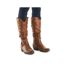 Rieker Damen Hochschaftstiefel karamellbraun