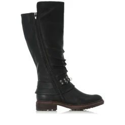 Rieker Damen Hochschaftstiefel nachtschwarz