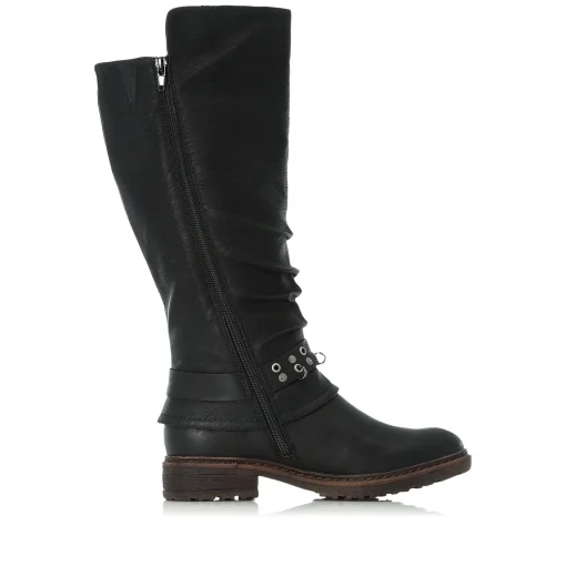 Rieker Damen Hochschaftstiefel nachtschwarz