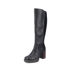 Rieker Damen Hochschaftstiefel tiefschwarz
