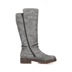 Rieker Damen Hochschaftstiefel stahlgrau