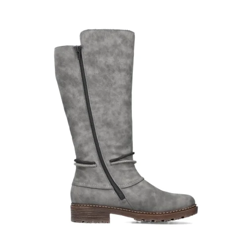 Rieker Damen Hochschaftstiefel stahlgrau