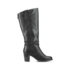Rieker Damen Hochschaftstiefel tiefschwarz